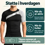 Støtte i hverdagen: remmen holder støtten på plass når du er aktiv, og myk strikk uten harde skinner gir komfort når du hviler.