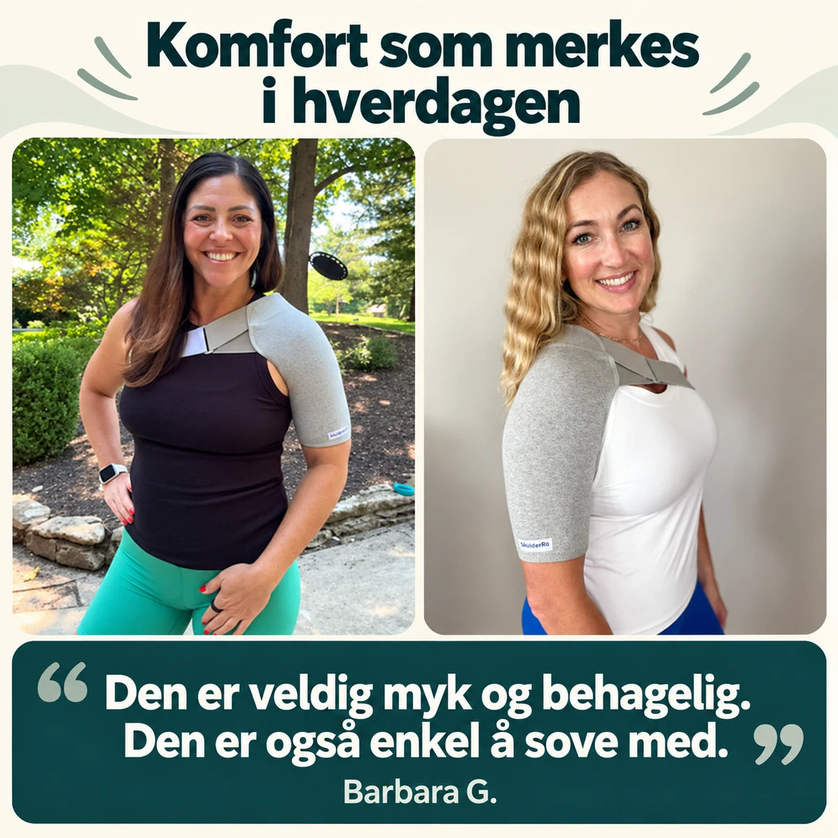 Kundebilder og omtale fra Barbara G.: Den er veldig myk og behagelig. Den er også enkel å sove med.
